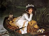 James Jacques Joseph Tissot Young Lady in a Boat painting